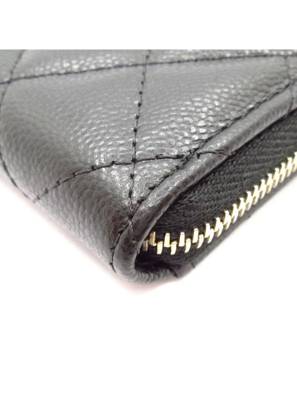 Chanel Coin Case Classic Zip Card Quilted Black